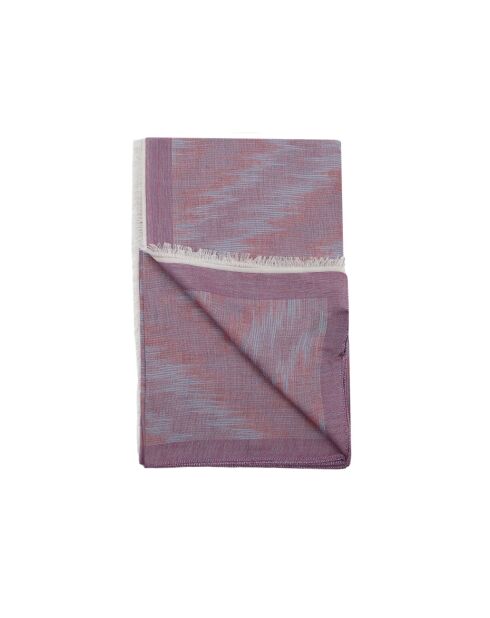 Foulard en coton Gaël rose - 70x180 cm