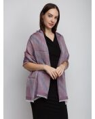 Foulard en coton Gaël rose - 70x180 cm