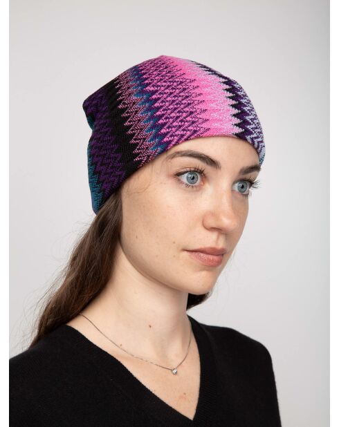Bonnet en laine Océane multicolore