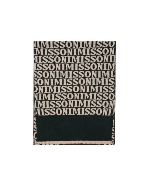Foulard en laine Héloïse noir - 35x180 cm