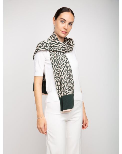 Foulard en laine Héloïse noir - 35x180 cm