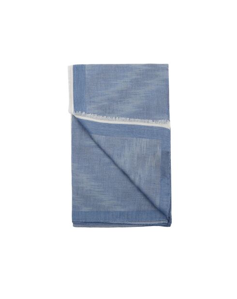 Foulard en coton Émile bleu indigo - 70x180 cm