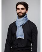 Foulard en coton Émile bleu indigo - 70x180 cm