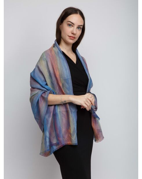 Foulard en coton Louis multicolore - 80x170 cm