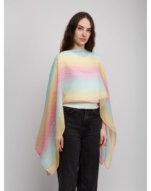 Poncho Victoire multicolor in cotone - 145x50 cm