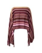 Poncho Adèle in lana multicolor - 80x140 cm