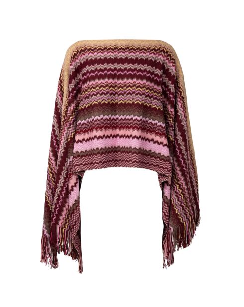 Poncho Adèle in lana multicolor - 80x140 cm