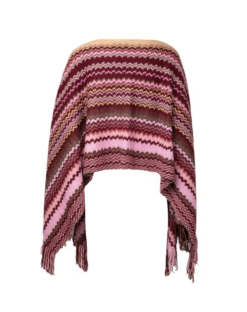 Poncho Adèle in lana multicolor - 80x140 cm