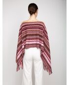Poncho Adèle in lana multicolor - 80x140 cm