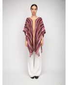 Poncho Adèle in lana multicolor - 80x140 cm