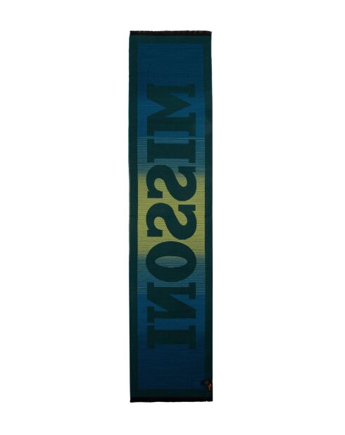Foulard en laine Lucile bleu - 35x180 cm