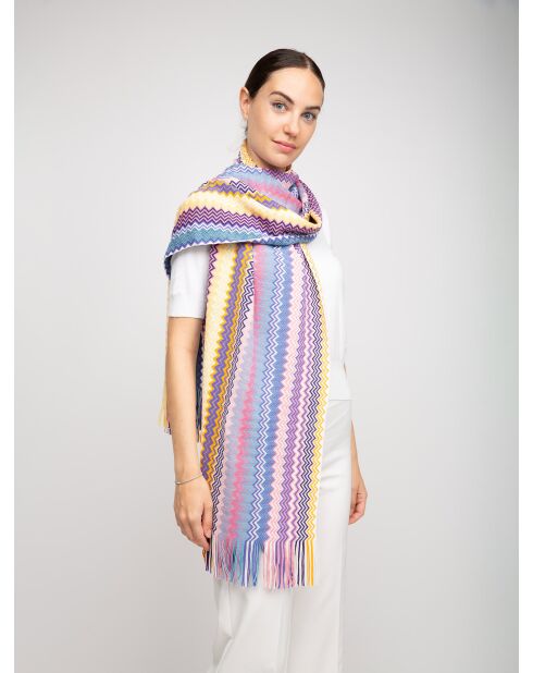 Foulard en laine Louise multicolore - 45x200 cm