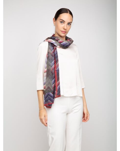 Foulard Léa multicolore - 68x180 cm