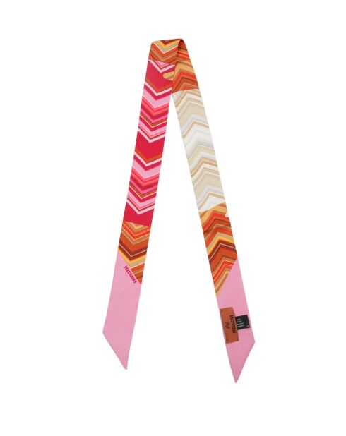 Twilly en soie Camille multicolore - 2x120 cm