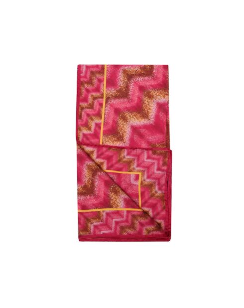 Foulard en soie Faustine rose - 90x90 cm