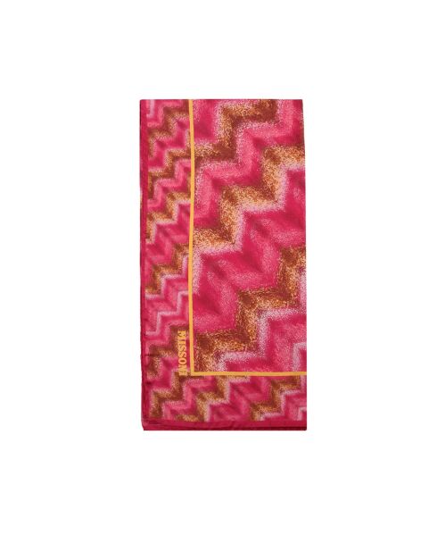 Foulard en soie Faustine rose - 90x90 cm