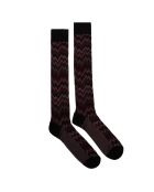 Chaussettes longues en coton Alexandre grenat