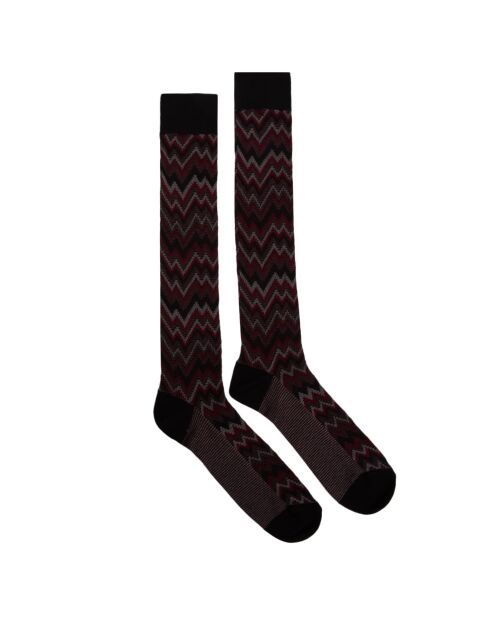 Chaussettes longues en coton Alexandre grenat