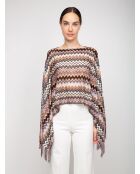 Victoire mehrfarbiger Poncho - 88x140 cm
