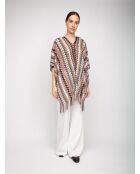 Victoire mehrfarbiger Poncho - 88x140 cm