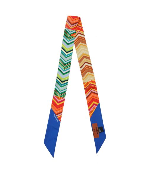 Twilly en soie Gaëlle multicolore - 2x120 cm