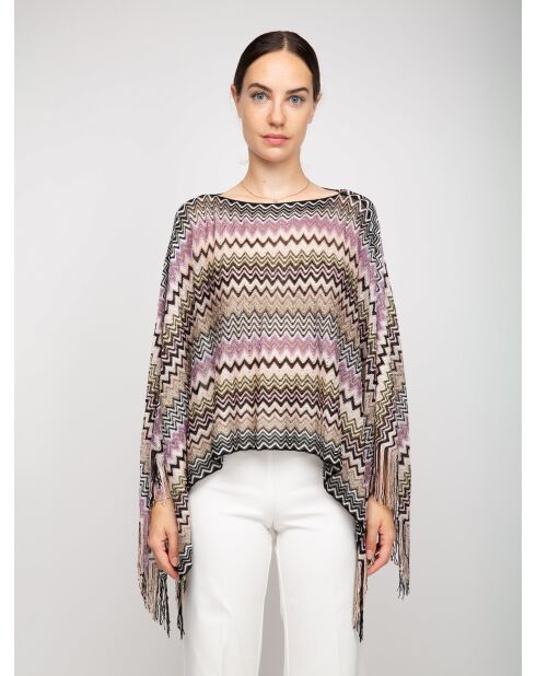 Poncho multicolore Margaux - 80x140 cm