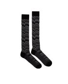 Chaussettes longues en coton Victor noires