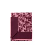 Foulard en laine Isaure bordeaux/rose - 35x180 cm
