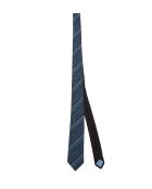 Corbata romana de seda azul marino - L.7 cm