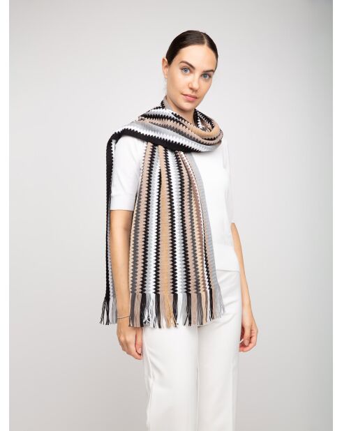 Foulard Émeline multicolore - 30x200 cm