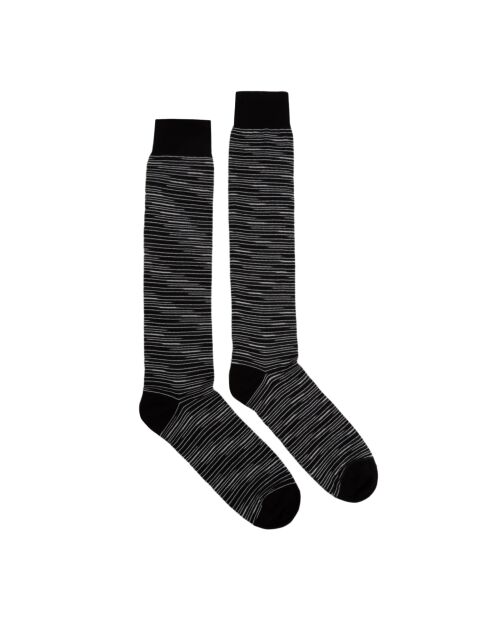 Chaussettes longues en coton Octave noires