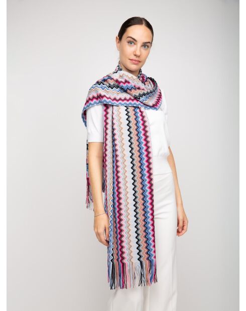 Foulard en laine Suzanne multicolore - 50x200 cm
