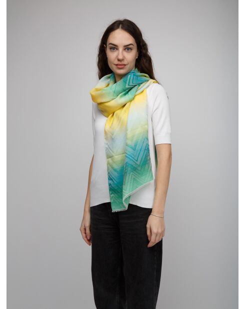 Foulard en coton Clara multicolore - 70x180 cm