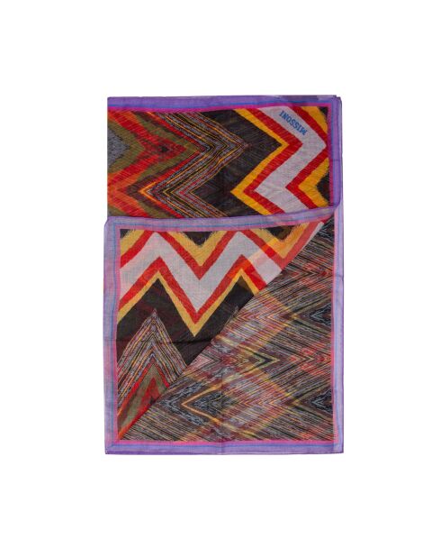 Foulard Faustine multicolore - 68x180 cm