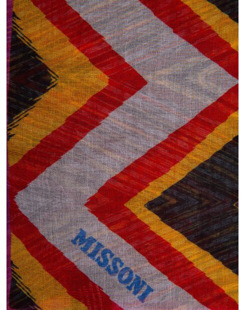 Foulard Faustine multicolore - 68x180 cm