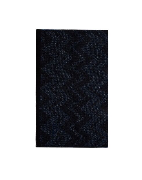 Foulard en laine Anaïs bleu marine - 70x180 cm
