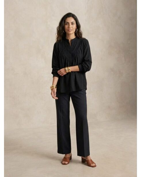 Top en coton Isolda noir