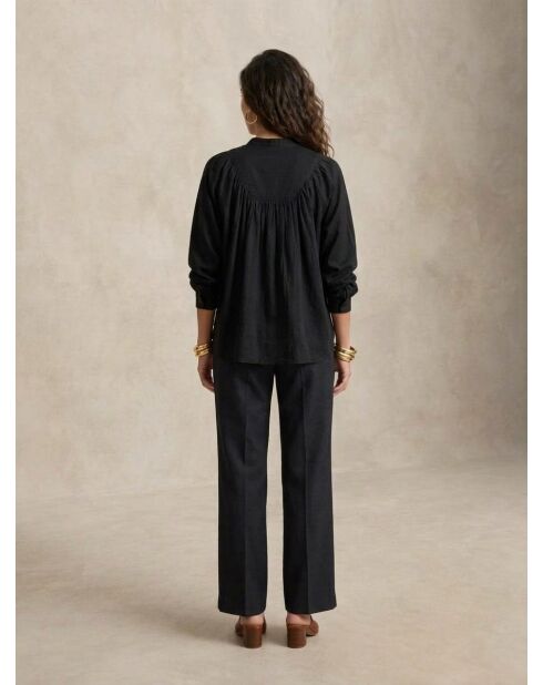 Top en coton Isolda noir