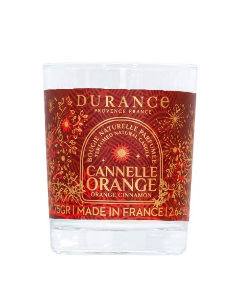 Bougie Naturelle Parfumée Cannelle Orange  - 75g
