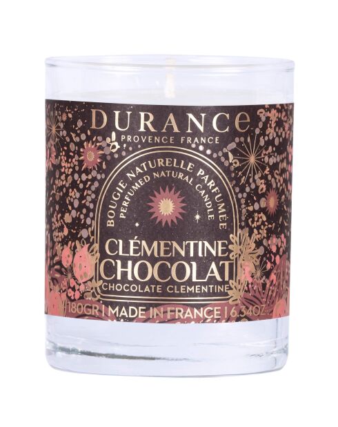 Bougie Naturelle Parfumée Clémentine Chocolat Noël - 180g