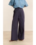 Marineblaue Baumwollhose Voltaire
