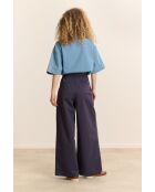 Marineblaue Baumwollhose Voltaire