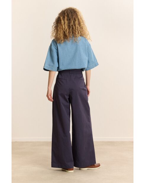 Marineblaue Baumwollhose Voltaire
