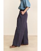 Marineblaue Baumwollhose Voltaire