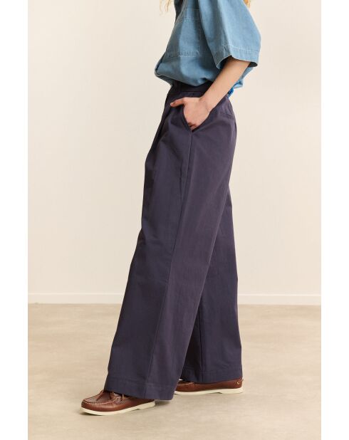 Marineblaue Baumwollhose Voltaire