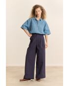 Marineblaue Baumwollhose Voltaire