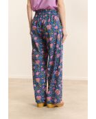 Blauwe katoenen broek met tofu