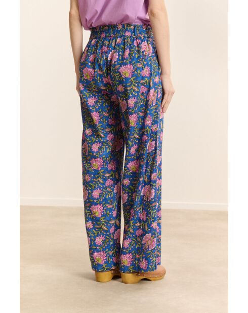 Blauwe katoenen broek met tofu