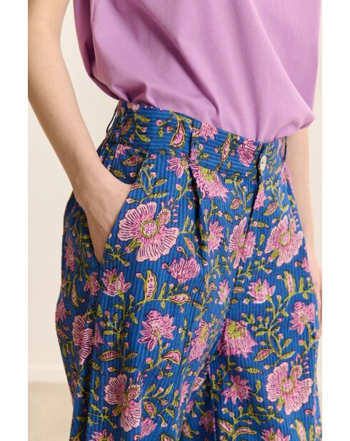 Blauwe katoenen broek met tofu