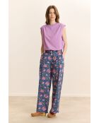 Blauwe katoenen broek met tofu